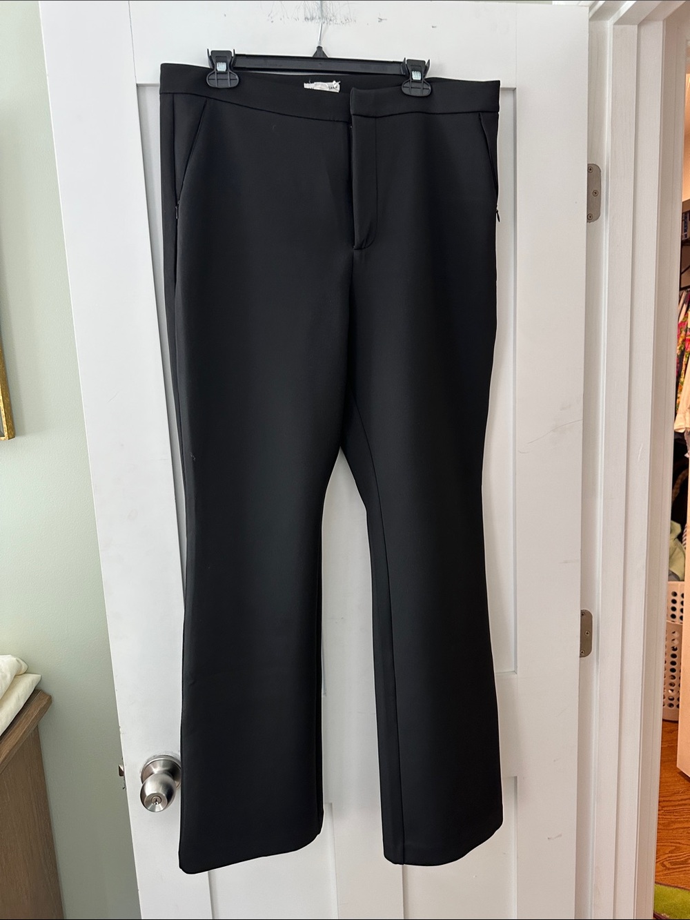 Good American Black Wide-Leg Ponte Pants 08